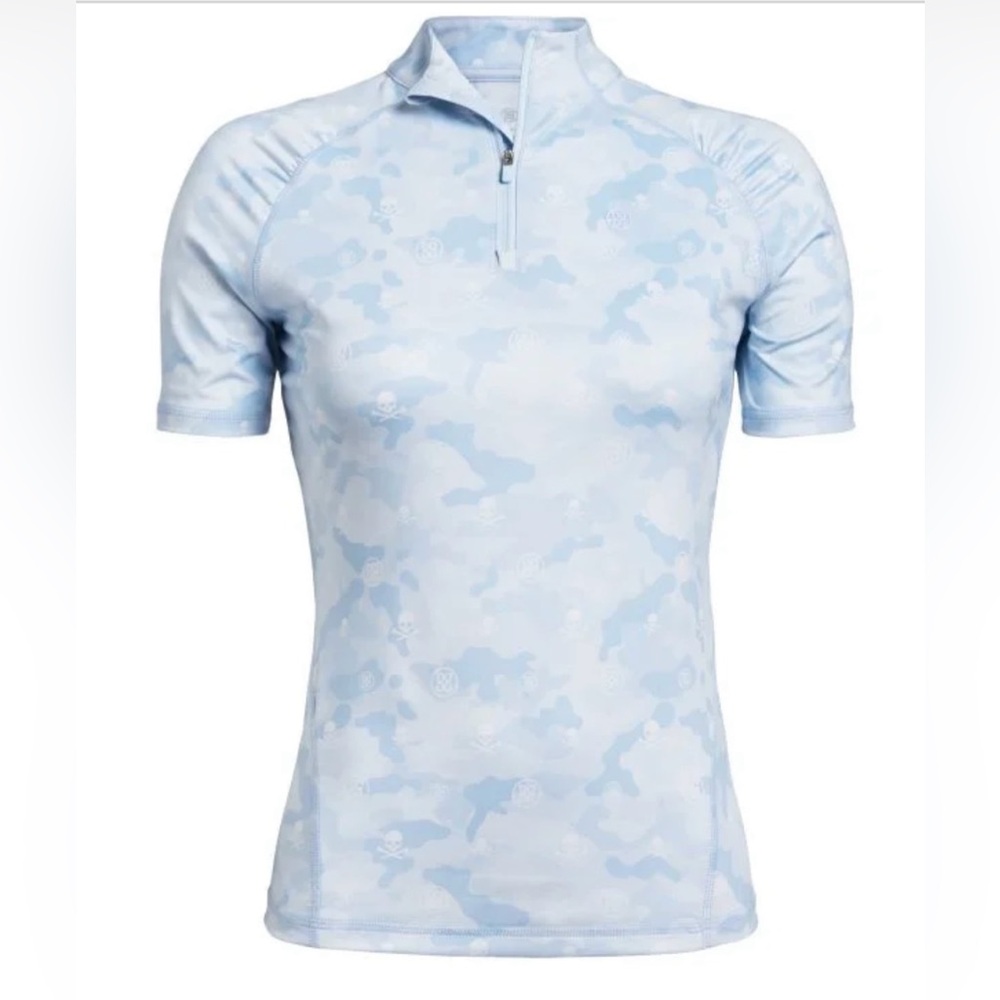 G/FORE Womens Icon Camo Tech Jersey Quarter Zip Golf Top. Size Medium